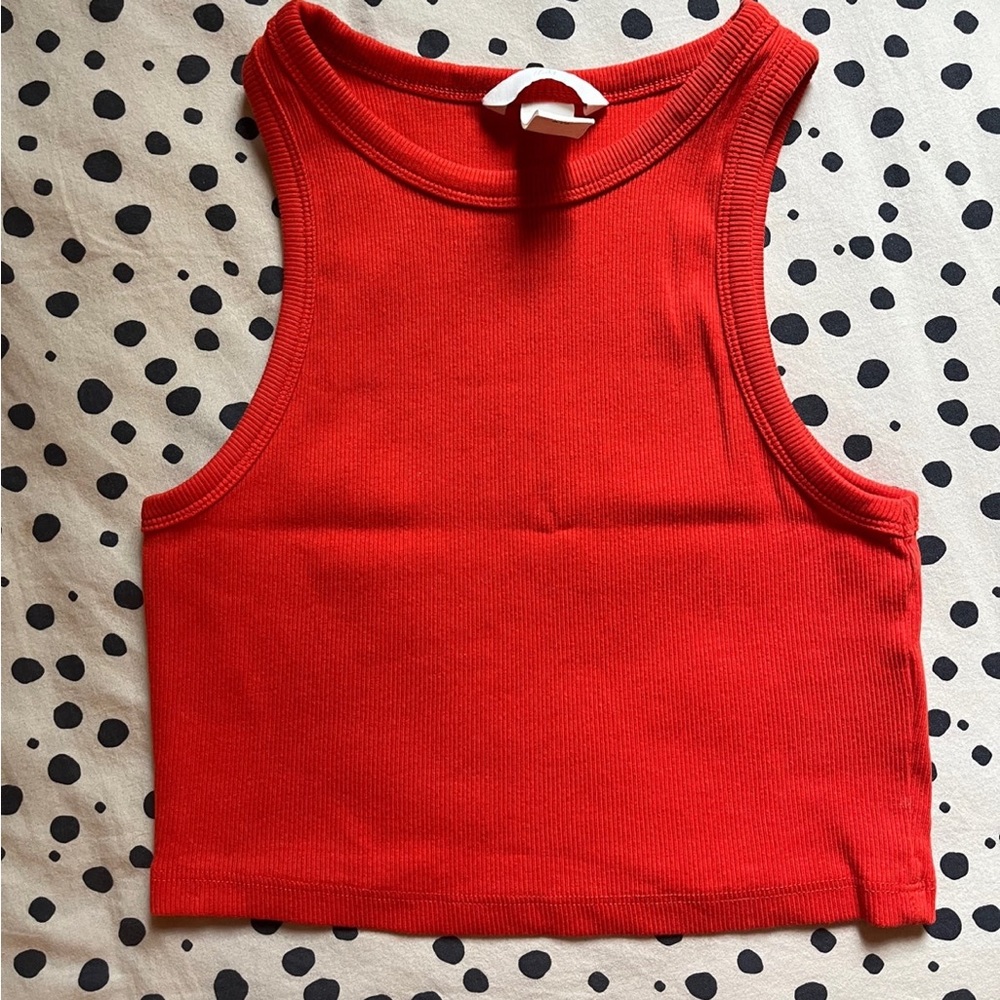 Red crop top